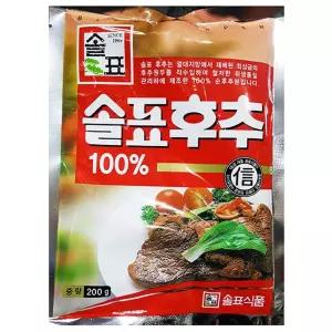 솔표 흑후추가루 200g X50 흑후추 후추가루 후추분 가루 업소용
