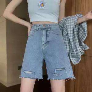 여성 여름 데일리 데미지 데님 하프팬츠 청반바지