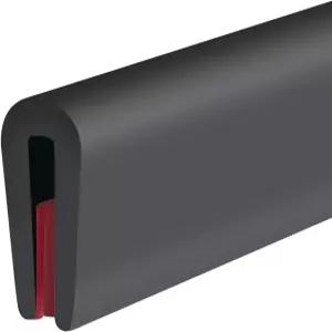 고무 가장자리 트림 자가 접착 판금용 보호기 EPDM 소재 1/16 1.6mm 길이 10피트 검은색 U 채널