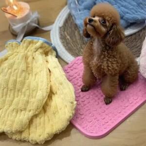 신제품 빠른 건조 애완동물 목욕 타월 흡수성 내구성 그루밍 장갑 유용한 청소 고양이 개 용품