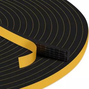 Ninsula 33피트 도어 웨더 스트리핑 1/2인치 x 1/4인치 강력 방음 단열재 방풍 폼 테이프 프레임용 윈도우