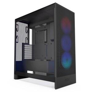 NZXT H7 플로우 RGB 미드 타워 ATX 에어플로 케이스, RGB 팬 포함