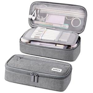 [미국배송] WEMATE 필통 문구류용 대형 수납 정리함 학교 필수품 교사 필수품 - 큰 연필 파우치 대학 및 고등학교용 마커 케이스 학용품을 소지하세요