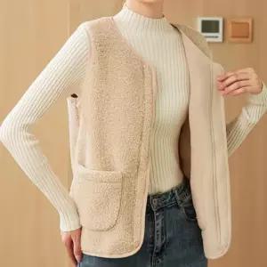 양털 후//리스 플리스 베스트 겨울 조끼 여성 뽀글이 털