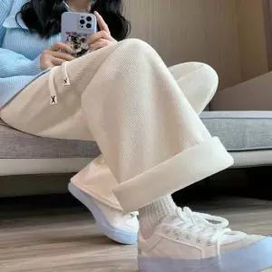 여성 3컬러 겨울 기모안감 와이드핏 골지팬츠 긴바지