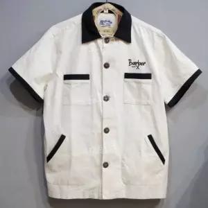 바버샵유니폼 헤어샵 작업복 미용실 반팔 단체복 남성 가운 미용사 이발소
