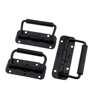 1Pcs 검은 수하물 스프링 핸들 HandleTool 상자 이동식 링 산업 장비 캐비닛 활동 가구 손잡이 당겨