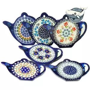 [하프클럽/브이와이]다채로운 폴란드풍 세라믹 도자기 주전자 받침