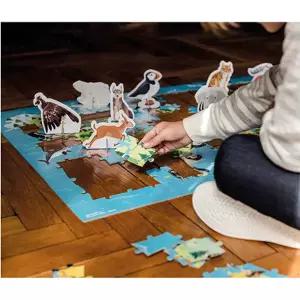 자노드 과학교구 에듀 입체 퍼즐 멸종 위기 동물들 학습교구 200pcs (J02676)