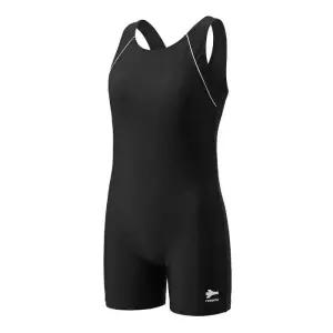 [레노마수영복]여아 파이핑 라인 X백 3부 반신수영복 블랙 RN-GS2G565-BK