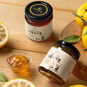 아빠랑 곡물당으로 만든 고흥유자잼 220g 티타임 브런치 외식 아이스티 브런치모임 힐링