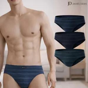[제임스딘]제임스딘 남자삼각팬티 스판브리프 무지 베이직 편안한 3매입 세트