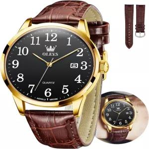 OLEVS 남성용 시계 클래식 실버 방수 스테인리스 스틸 로마 숫자 읽기 쉬운