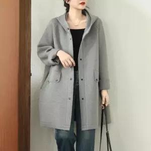 솔저스여성 후드 코트 가을 긴팔 빅사이즈 하프 모직 OPH3