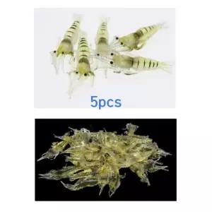 실리콘 인공 가짜 새우 루어 배스 미끼 5PCS