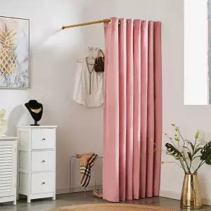 간이피팅룸 의류매장 탈의실 이동식 커튼봉 커튼 간이 의류