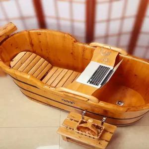 편백나무 이동식 반신욕통 히노끼 건식 반신욕 덮개 좌식