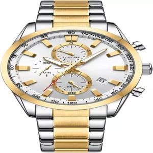 팬미스 남성 럭셔리 시계 비즈니스 크로노그래프 드레스 방수 가죽 스트랩 아날로그 쿼츠 손목시계