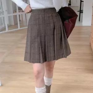 여자 테니스치마 플리츠 빅사이즈 울 체크 미니스커트_4