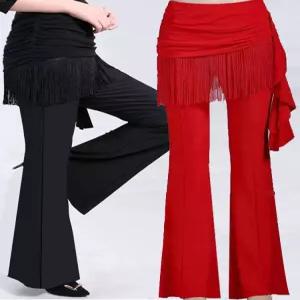 라인댄스복 팬츠 치마 무용 밸리 태슬 연습 라틴 바지 치랭스