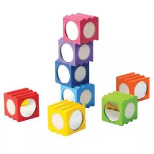 특이한 원목 찍찍이 거울 블록 어린이 발달장난감 조립블럭 블록놀이 블록쌓기 블럭