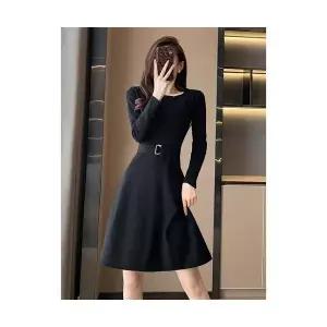 EAMT 여자원피스 허리 스웨터 이너 니트원피스 스커트 봄가을 YJ3