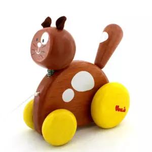 유아 고양이 끌기 원목 장난감 어린이 걸음마보조기 걸음마학습기 두돌선물 돌선물