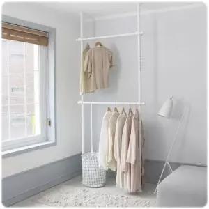 [JED] 드레스룸정리 행거 기둥식 봉지름 약 2단 옷걸이 38mm