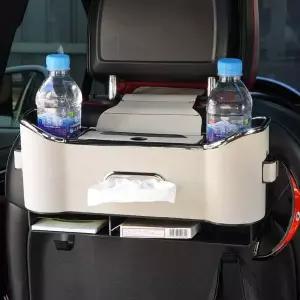 차량용 멀티 시트 뒷좌석 수납함 컵홀더 C115 화이트