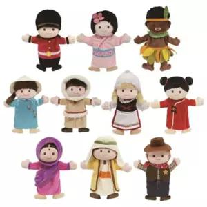 엄마랑 세계 다문화 손인형 10종 어린이 역할놀이 헝겊인형 소근육발달 애기장난감
