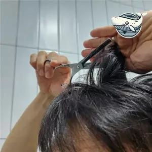 [콩심팥심]미용 전문가 스텐레스 숱치기 가위 헤어 틴닝