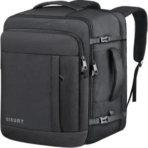 기우리 캐리 온 백팩 50L 여행 러기지 TSA 비행 승인 노트북 남녀용 대형 확장형 40L 데이팩 경량 비즈