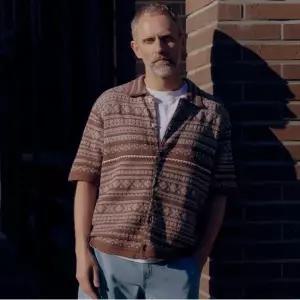 [노티그] 노르딕 패턴 풀오픈 반팔 가디건 브라운_OMS1SWCD101W1