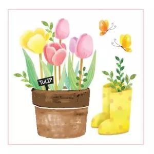 DIY인테리어 4P그래픽타일스티커 플라워포트