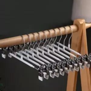 [JED] 옷걸이 10p 화이트 논슬립 미끄럼 코팅 바지걸이 방지