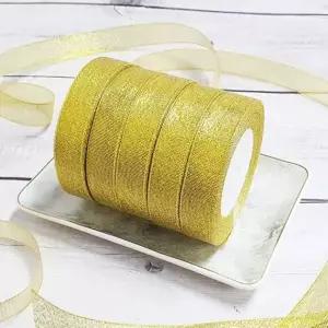 반짝이리본끈 포장 리본 끈 골드 2cm 22m