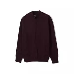 [노티그] 폴리혼방 솔리드 니트집업 와인_OKW2SWZU201WN