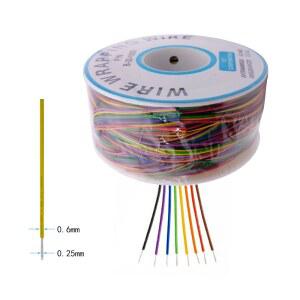 250M 30AWG 와이어 케이블 8 색 PCB 솔더 0 55mm 브레드 보드 점퍼 컬러 절연 랩 주석 도금 순수 구리