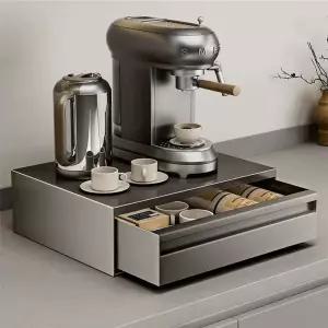 홈카페주방수납장 커피머신서랍장 보조 캐비닛 건 그레이 폭 30cm
