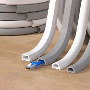 1m PVC 케이블 트레이 노출 설치 자가 접착식 보이지 않는 장식 가정용 네트워크 숨김 소프트