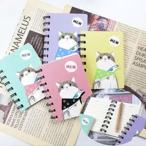 고양이 소형 미니 휴대 포켓 스프링 노트 수첩1P