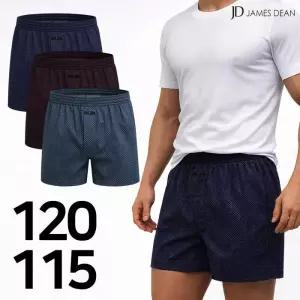 [제임스딘]제임스딘 남자트렁크115 사각팬티120 순면 80수 인밴드 아빠팬티 세트