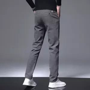 썬더볼츠 남성 남친 바지 배기핏 봄가을 스키니 슬랙스 비즈니스 솔리드 슬림핏팬츠 정장 KKE3