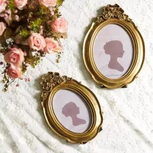 테이블 탁상 인테리어 엔틱 골드 리본액자 받침대 아이성장 스탠딩 거실