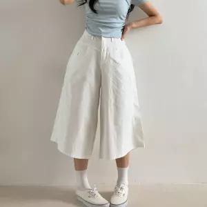 여자 A라인 와이드 빅사이즈 버뮤다 앞포켓 반바지