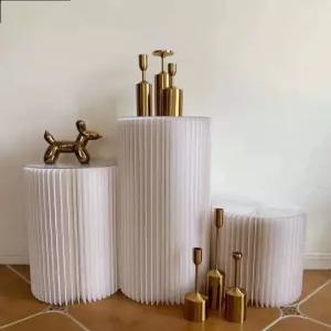 원기둥 선반 카페 소품 제품 거치대 웨딩 원형 공예