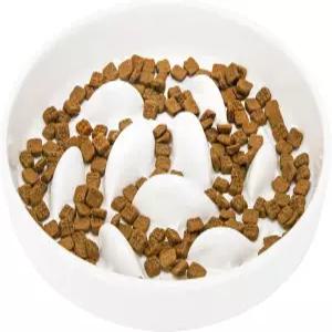 세라믹 슬로우 피더 고양이 볼 6.3 폭이 넓고 얕은 먹잇감 작은 개를 위한 침 삼킴 방지 애완동물 퍼즐