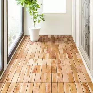 마호가니 원목 조립식 마루 바닥재 12P