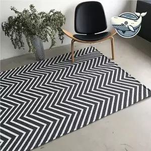 여름용 세련된 헤링본 패턴 논슬립 시어서커 쇼파카페트