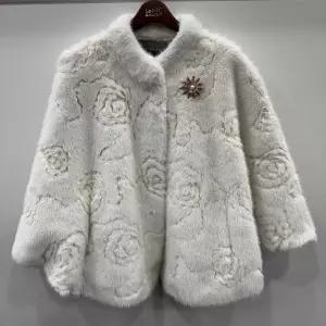 [르니앤맥코이]보석 단추꽃 프릴 망토 퍼 재킷 MM12MJ701_YS